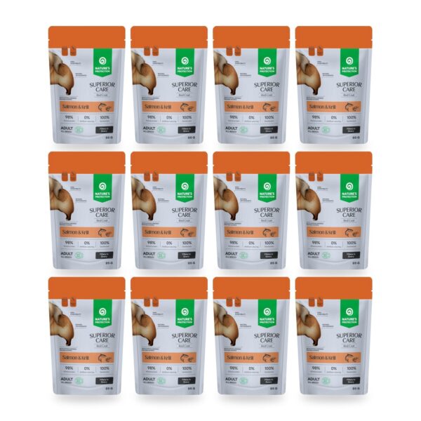 Nature’s Protection Red Dog Comida Húmeda Sin Cereales Salmón Y Krill Para Perros Pelaje Rojo Pack 12×85 g (12 unidades)