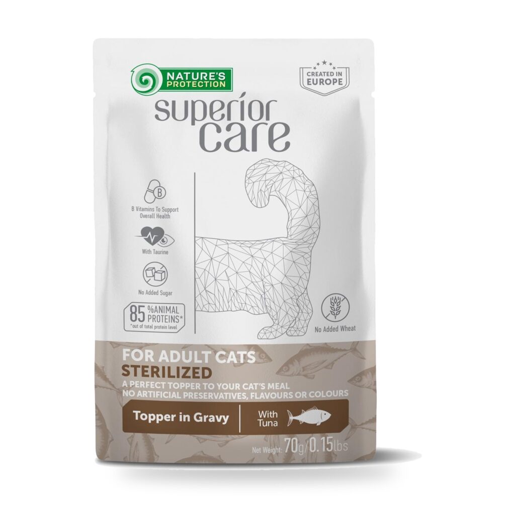 Nature’s Protection Superior Care Sobres Atún Para Gatos Esterilizados Pack 24×70 g - unidad