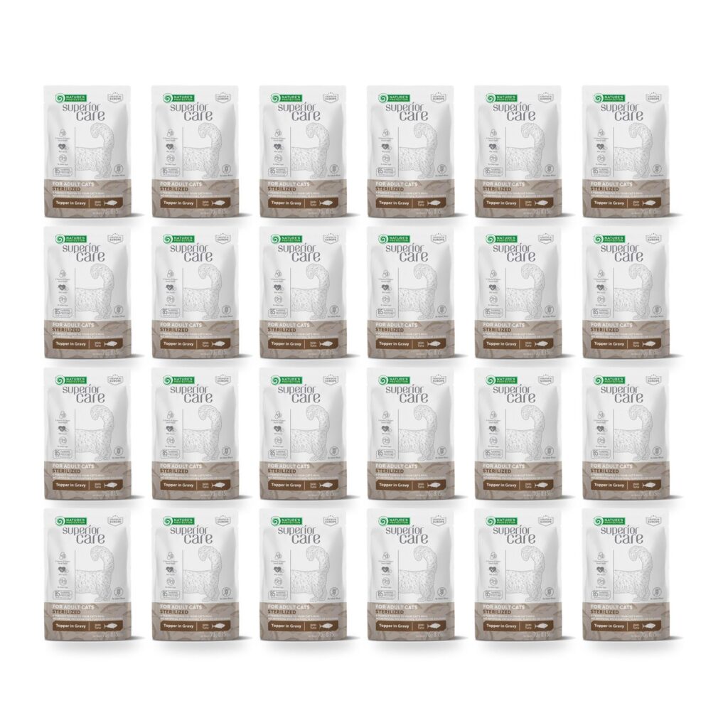 Nature’s Protection Superior Care Sobres Atún Para Gatos Esterilizados Pack 24×70 g (24 unidades)