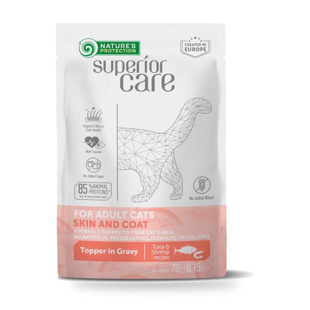 Nature’s Protection Superior Care Sobres Atún Y Camarones Para Gatos Piel Y Pelo Pack 24×70 g - unidad