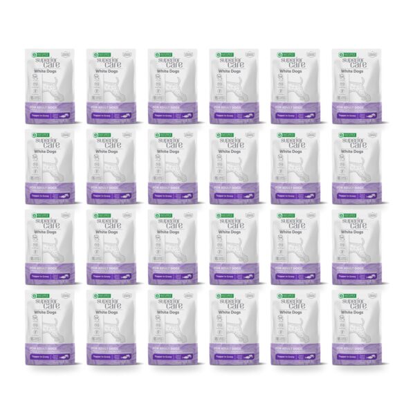 Nature’s Protection Superior Care White Dog Sobres Atún Y Salmón Para Perros Pelo Blanco Pack 24×70 g (24 unidades)