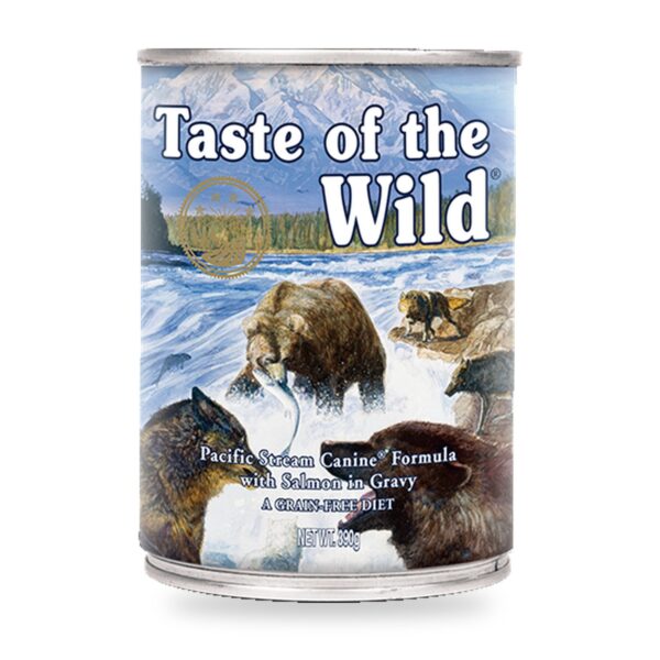 Taste of the Wild Pacific Stream comida húmeda sin cereales para perros adultos con salmón y pescado (unidad)