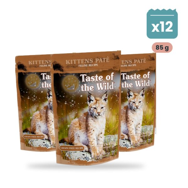 Sobre de 85 g de Taste of the Wild paté sin cereales para gatitos con pollo