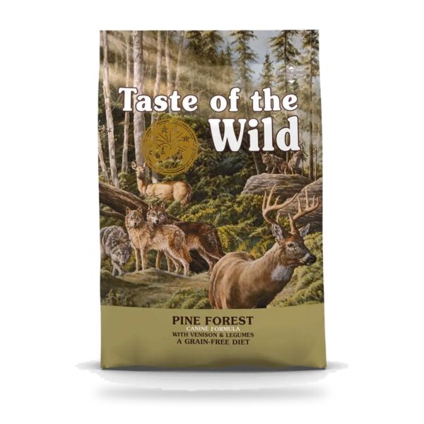 Saco de pienso Taste of the Wild Pine Forest sin cereales para perros con venado y legumbres