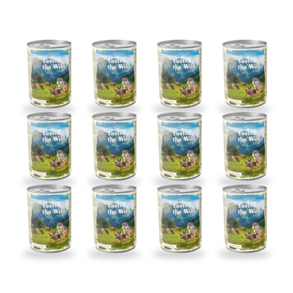 Taste of the Wild Puppy comida húmeda sin cereales para cachorros con estofado de vacuno y pollo Pack 12x390 g (12 unidades)