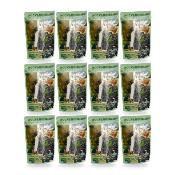Taste of the Wild Rocky Mountain trozos en salsa para gatos esterilizados con pollo y salmón Pack 12x85 g (12 unidades)