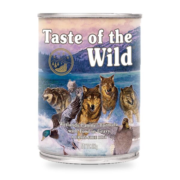 Taste of the Wild Wetlands comida húmeda sin cereales para perros adultos con pollo, pato y pavo (unidad)