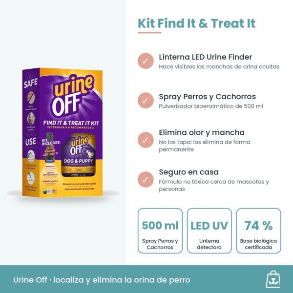 Urine Off kit find it treat it linterna led cómo funciona