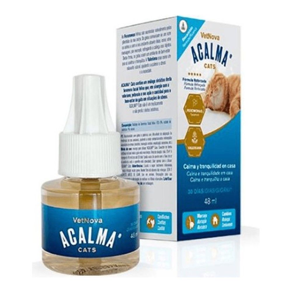 Vetnova Acalma Cats Recambio Difusor Feromonas y Valeriana para Gatos 48 ml Vetnova Acalma Cats Recambio Difusor Feromonas y Valeriana para Gatos 48 ml