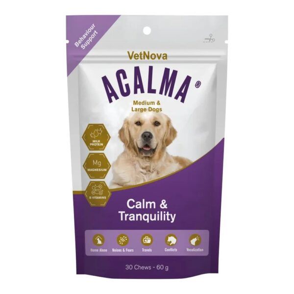 Vetnova Acalma Chews Dogs Premios Relajantes para Perros 30 Chews