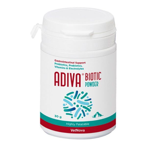 Vetnova Adiva Biotic Powder probiótico perro y gato, bote de 30 g