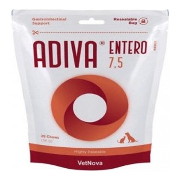 Vetnova Adiva Entero Small & Medium Chews con Esmectita para Perros y Gatos 28 Chews
