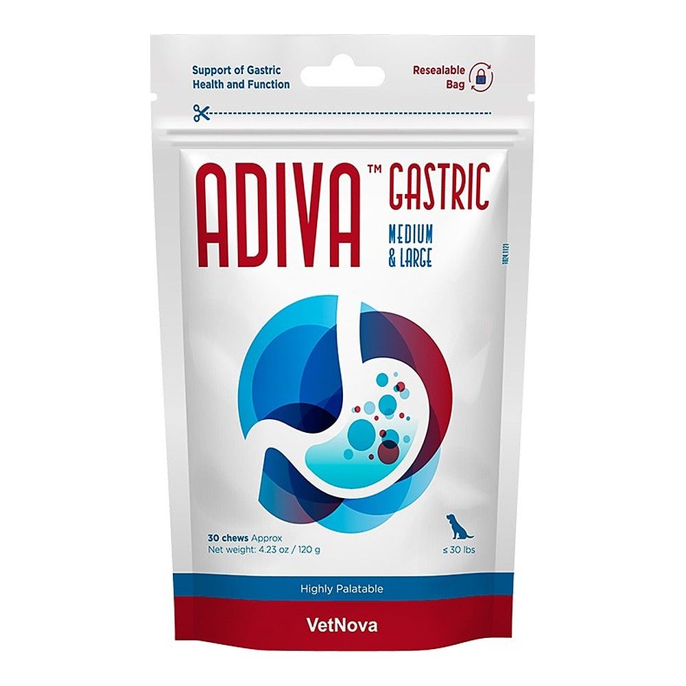 Vetnova Adiva Gastric Medium & Large para perros, bolsa de 30 chews Vetnova Adiva Gastric Medium & Large para perros, bolsa de 30 chews