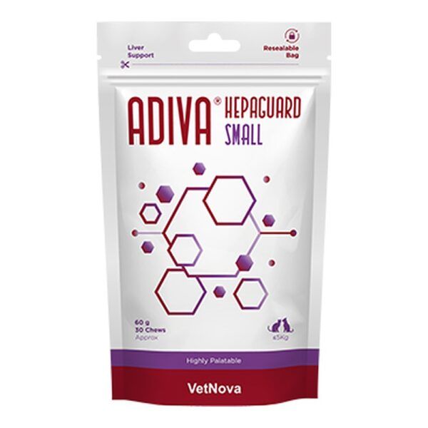 Vetnova Adiva Hepaguard Chews para el Hígado de Perros y Gatos 30 Chews - imagen 2