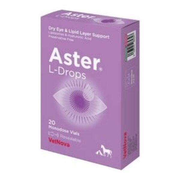 Vetnova Aster L-Drops Gotas Oculares con Liposomas y Ácido Hialurónico para Perros y Gatos