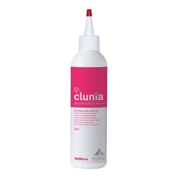 Vetnova Clunia DentProTech Rinse Solución Bucodental para Perros y Gatos 236 ml