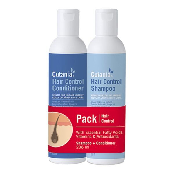 Vetnova Cutania Hair Control Pack Champú + Acondicionador Nutritivo para Perros y Gatos 236 ml - imagen 2
