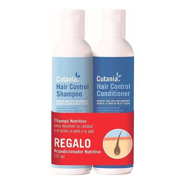 Vetnova Cutania Hair Control Pack Champú + Acondicionador Nutritivo para Perros y Gatos 236 ml