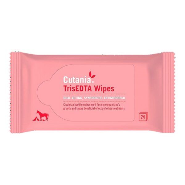 Vetnova Cutania TrisEDTA Wipes Toallitas Dermatológicas para Perros y Gatos 24 Uds