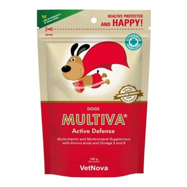 Vetnova Multiva Active Defense Dogs Multivitamínico para Perros 30 Chews
