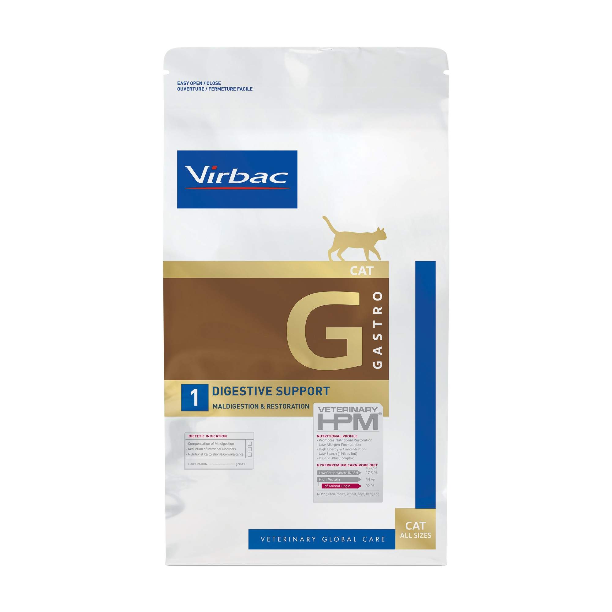 virbac-hpm-g1-digestive-support-pienso-para-gatos-1-producto Saco de 3 kg de pienso Virbac HPM G1 Digestive Support para gatos