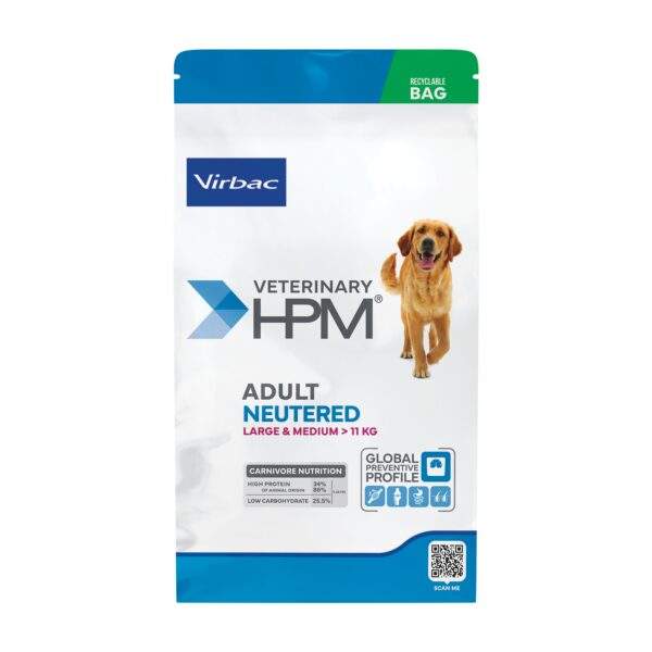 Saco de 3 kg de Virbac HPM pienso para perros castrados de razas medianas y grandes