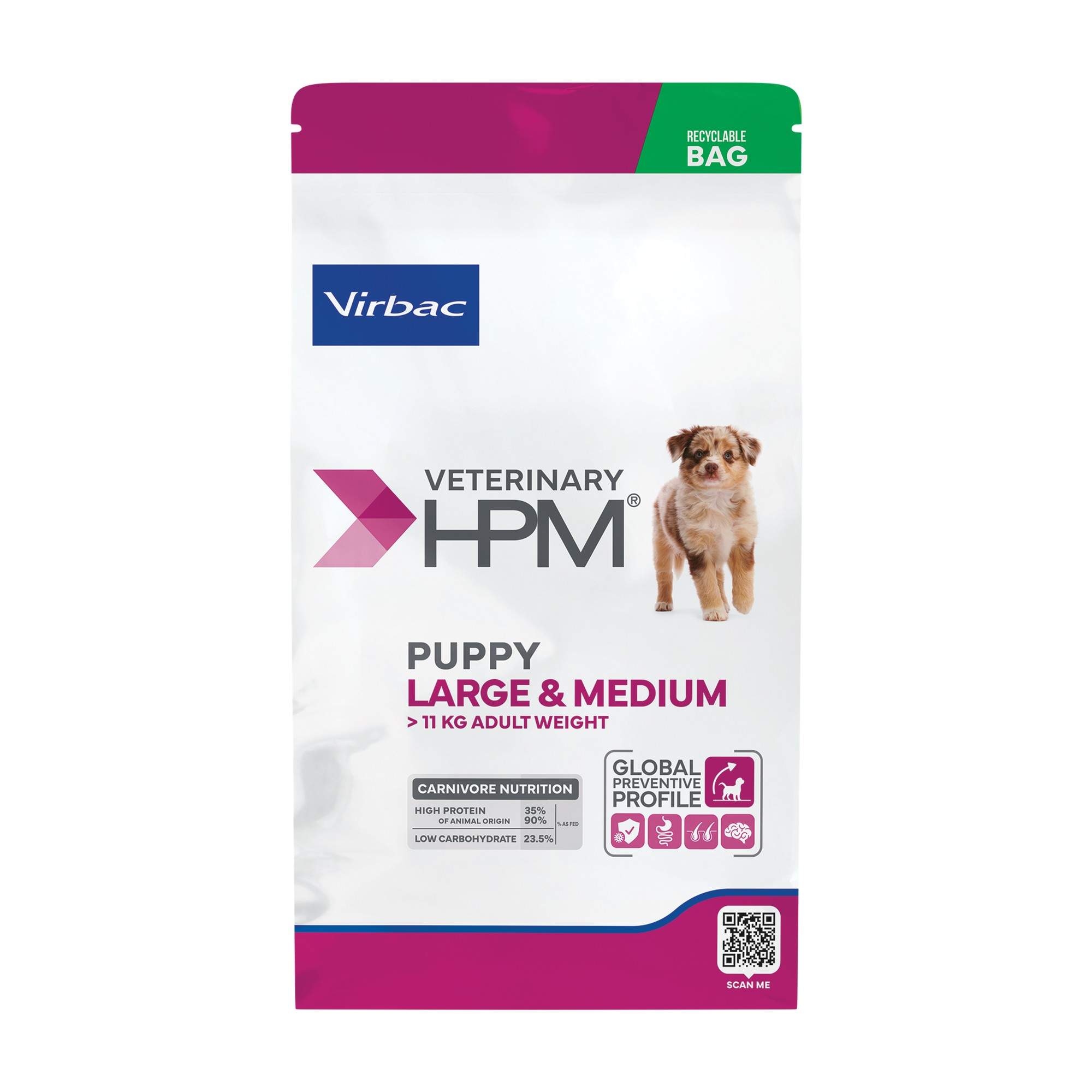 virbac-hpm-pienso-para-perros-cachorros-razas-medianas-y-grandes-1-producto Saco de 3 kg de Virbac HPM pienso para cachorros de razas medianas y grandes