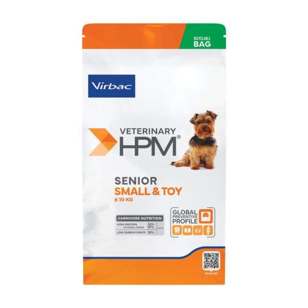 Saco de Virbac HPM Pienso para perros senior de razas pequeñas y toy