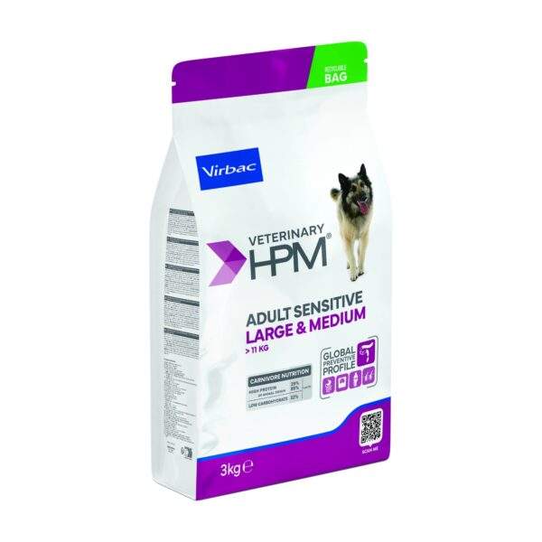 Saco de Virbac HPM Sensibilidad Digestiva pienso para perros adultos medianos y grandes