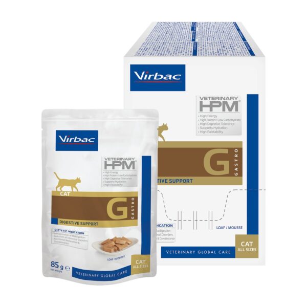 Virbac HPM Sobres Gastro Digestive Support Para Gatos 12×85 Gr