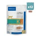 Pack Ahorro de 12 sobres de 85 g Virbac HPM KJ2 Kidney & Joint para gatos