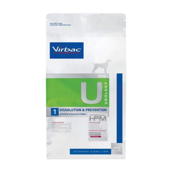 Saco de Virbac HPM U1 pienso urinario para perros con disolución y prevención de estruvita
