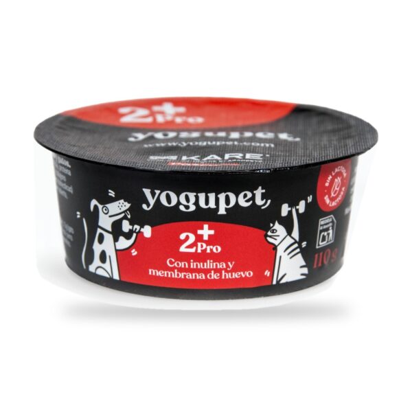 Yogupet 2+Pro Yogur Hiperproteico con Membrana de Huevo, Colágeno e Inulina para Perros y Gatos Pack Ahorro 4 x 110 g - unidad