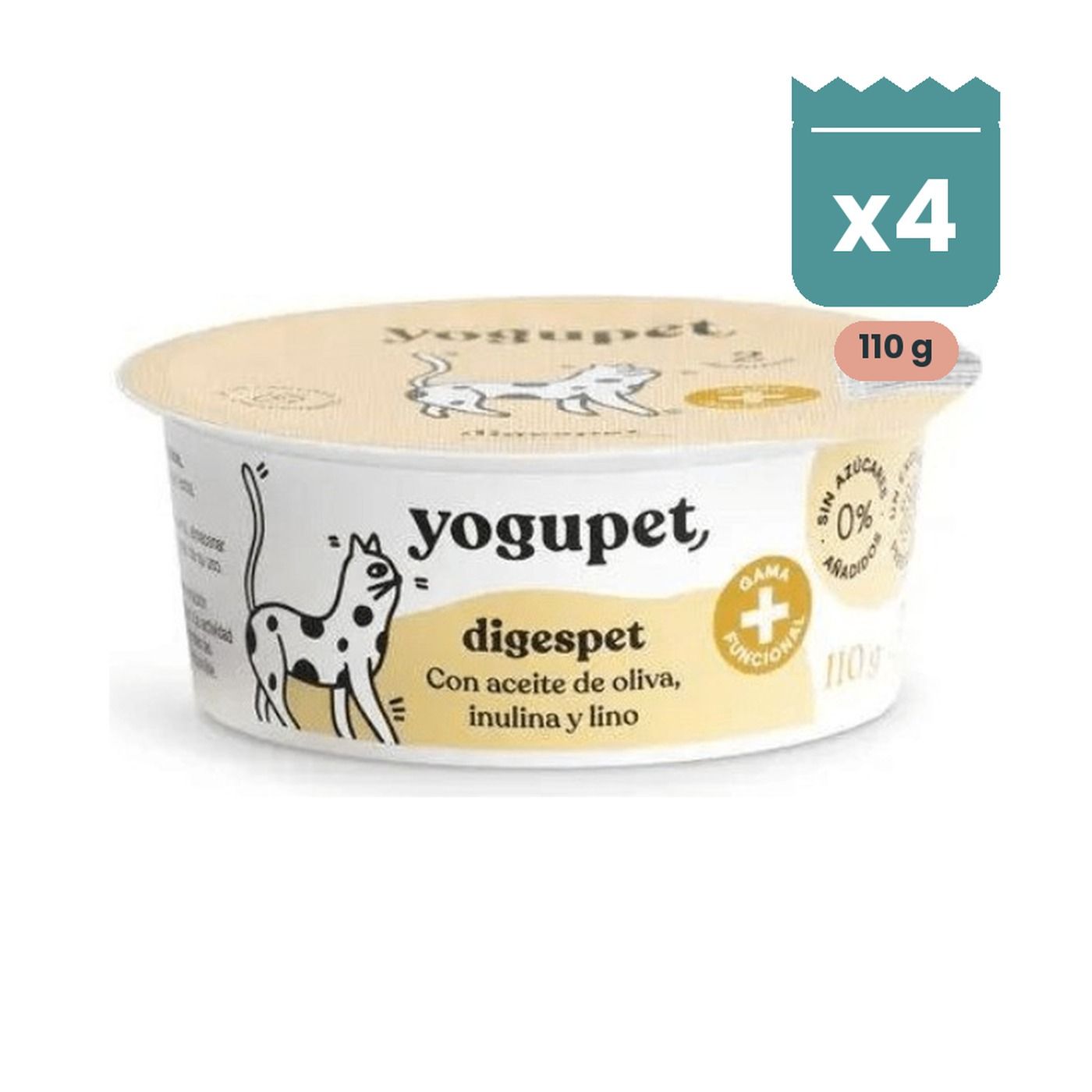 Yogupet Digespet Yogur Funcional para Gatos Pack Ahorro 4 x 110 g Yogupet Digespet Yogur Funcional para Gatos Pack Ahorro 4 x 110 g