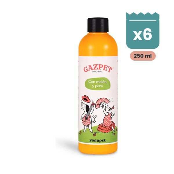 Yogupet Gazpet Yogur Líquido Melón y Pera para Perros y Gatos Pack Ahorro 6 x 250 ml
