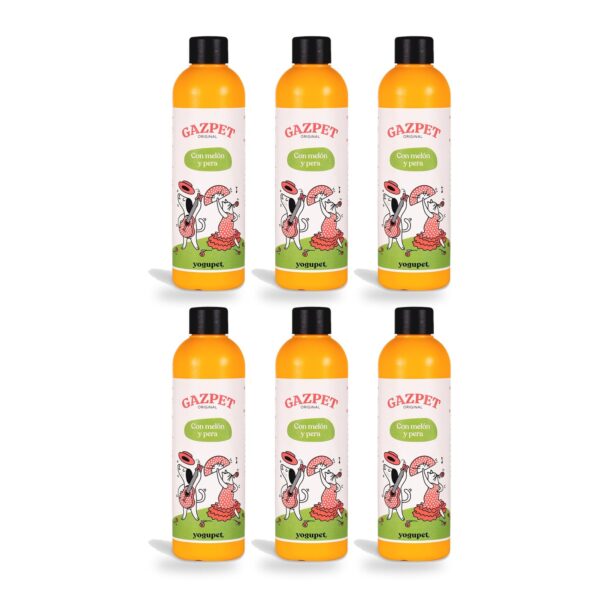 Yogupet Gazpet Yogur Líquido Melón y Pera para Perros y Gatos Pack Ahorro 6 x 250 ml (6 unidades)
