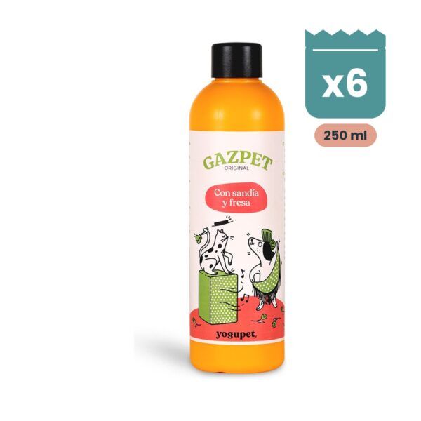 Yogupet Gazpet Yogur Líquido Sandía y Fresa para Perros y Gatos Pack Ahorro 6 x 250 ml