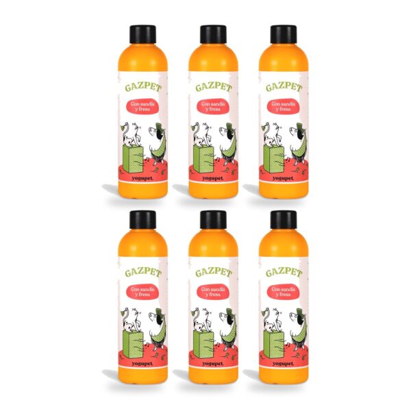 Yogupet Gazpet Yogur Líquido Sandía y Fresa para Perros y Gatos Pack Ahorro 6 x 250 ml (6 unidades)