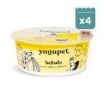 Yogupet Helado de Yogur Coco, Piña y Plátano para Perros y Gatos Pack Ahorro 4 x 110 g