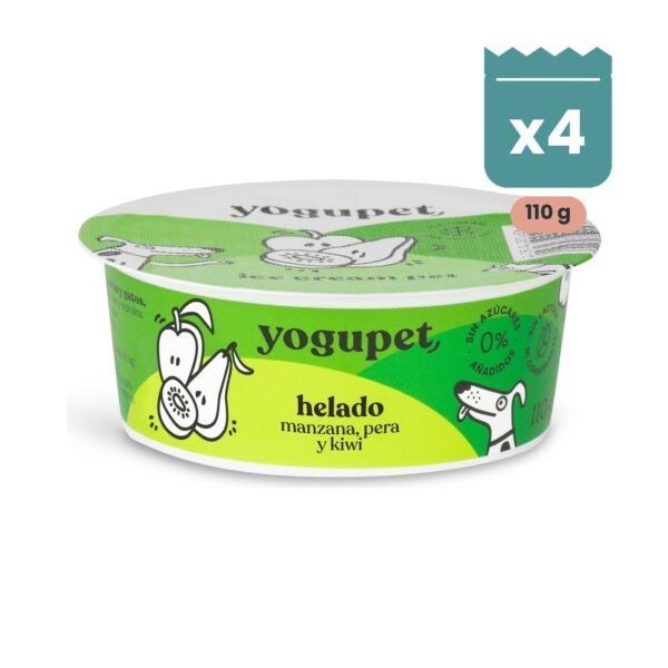 Yogupet Helado de Yogur con Frutas para Perros y Gatos Pack Ahorro 4 x 110 g