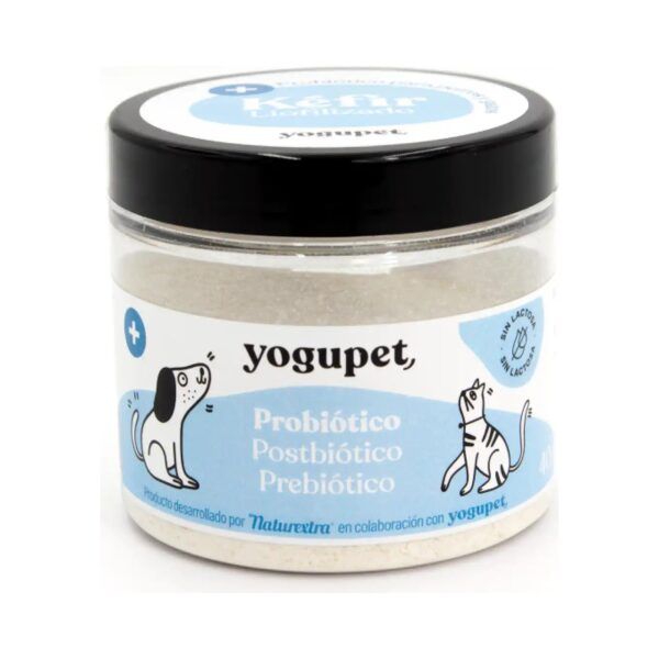 Yogupet Kéfir Liofilizado Probiótico, Postbiótico y Prebiótico para Perros y Gatos 40 g