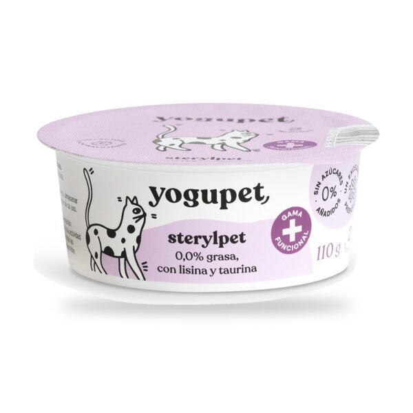 Yogupet Sterylpet Yogur Funcional Desnatado con Lisina y Taurina para Gatos Esterilizados Pack Ahorro 4 x 110 g - unidad