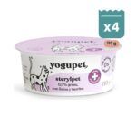 Yogupet Sterylpet Yogur Funcional Desnatado con Lisina y Taurina para Gatos Esterilizados Pack Ahorro 4 x 110 g
