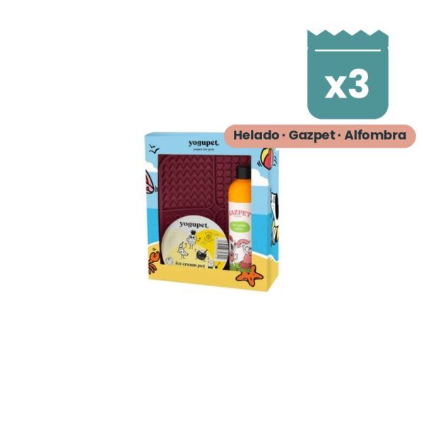 Yogupet Summerbox Helado de Yogur + Gazpet Melón y Pera + Alfombra de Lamer para Perros y Gatos