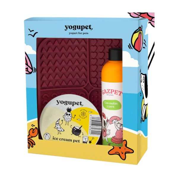 Yogupet Summerbox Helado de Yogur + Gazpet Melón y Pera + Alfombra de Lamer para Perros y Gatos