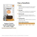 Yogupet Tender Snack Semihúmedo de Cerdo y Yogur para Perros Pack Ahorro 10 x 100 g - uso y beneficio