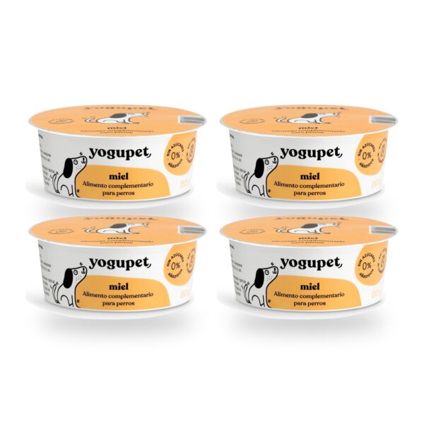 Yogupet Yogur Clásico con Miel para Perros Pack Ahorro 4 x 110 g (4 unidades)